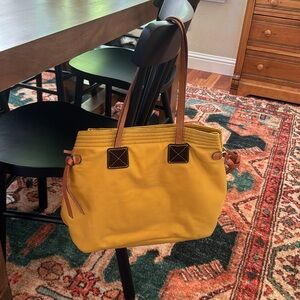 Dooney Yellow/Gold Nylon Tote